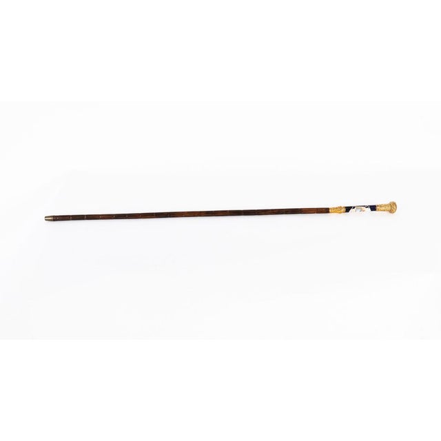Blue Antique French Gold Plated Sevres Porcelain Walking Sword Stick, 19th Century For Sale - Image 8 of 18