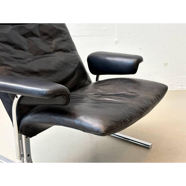 Set of DS-2030 Leather Chair with Ottoman by Hans Eichenberger for de Sede, 1970s For Sale - Image 9 of 16