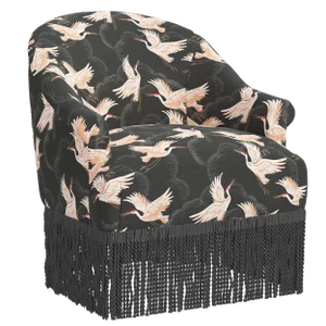 Fringe Chair in Crane Flock Ink Oga
