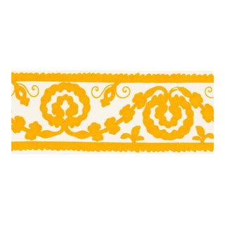 Schumacher Ashbury Tape in Yellow For Sale