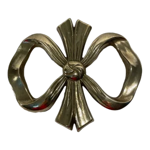 Vintage Solid Brass Bow Trivet or Wall Decor