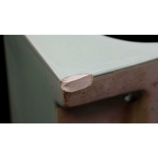 Mid 20th Century Vintage Green Porcelain Surface Mount Wall Soap Dish For Sale - Image 5 of 6