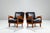 Wood Belgian Lounge Chairs in Oak with Leather Cushions, 1960s, Set of 2 For Sale - Image 7 of 17