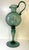 Rare 15" 1930s Empoli Verde Italian Hand-Blown Glass Pedestal Ewer Pitcher For Sale - Image 11 of 12