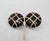 Metal Vintage 1980s Signed Courreges Round Black Enamel Clip Earrings-2 Pieces For Sale - Image 7 of 7