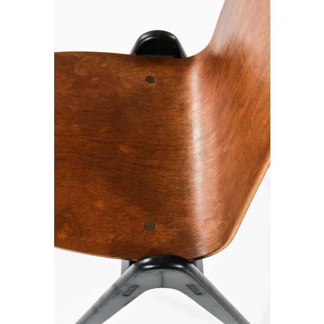 Metal Swedish Knockdown Dining Chairs by Yngve Ekström, Set of 4 For Sale - Image 7 of 9