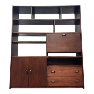 1960s Mid Century Modern Room Divider with Drop-Down Desk For Sale