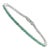 2.1 Carat Dainty Emerald May Birthstone Sleek Tennis Bracelet in 18k White Gold For Sale
