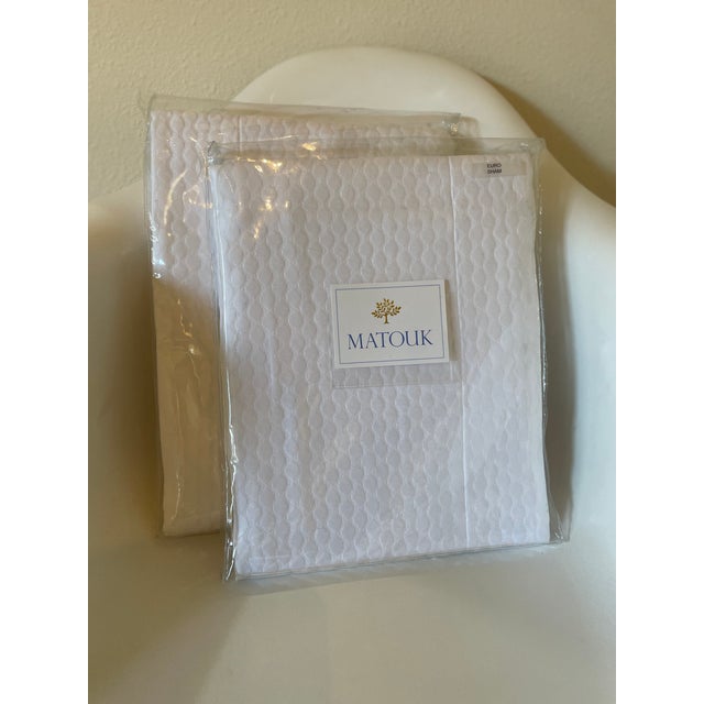 Contemporary Matouk Pearl Euro Shams Set of 2 Chairish