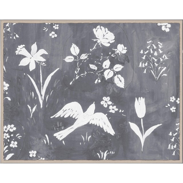 Contemporary Flower Garden Gris Art Print in Acryic Box by Paule Marrot For Sale - Image 3 of 3