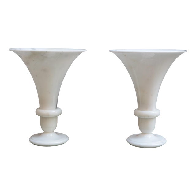 1970s Pair of Polished Marble Table Lamps For Sale