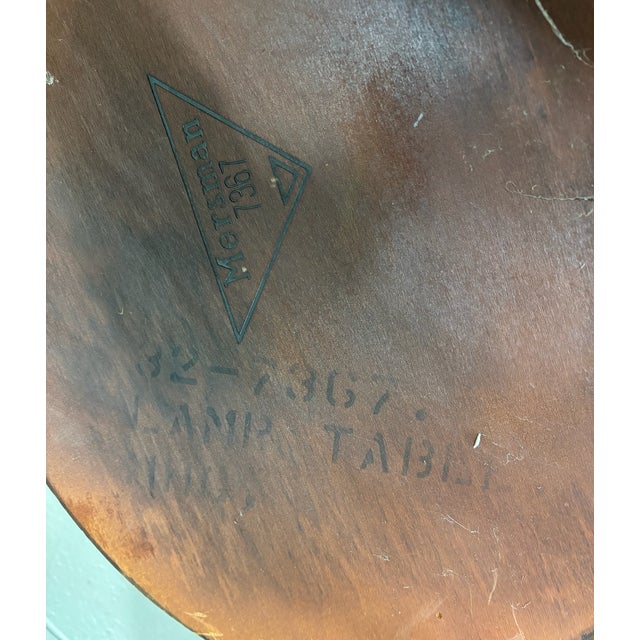 Vintage Mersman Mahogany Hepplewhite Style Tiered Oval End or Side or Lamp Table For Sale - Image 14 of 14