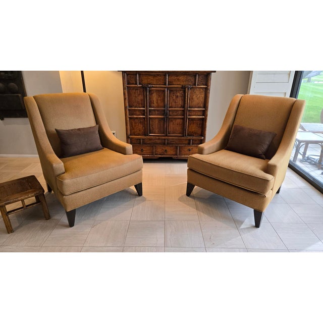 American Ethan Allen Emerson Chair Upholstered For Sale - Image 3 of 7