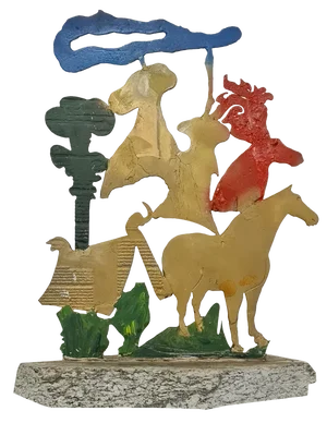 Sculpture in Metal & Stone by Ezio Gribaudo, 1990s