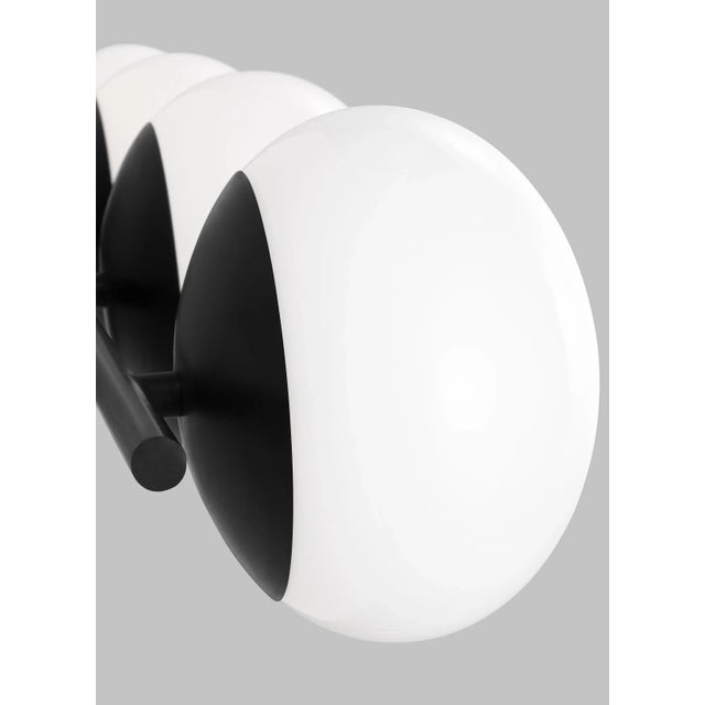 Modern ED Ellen DeGeneres by Visual Comfort Studio Lune 4-Light Vanity, Aged Iron For Sale - Image 3 of 5