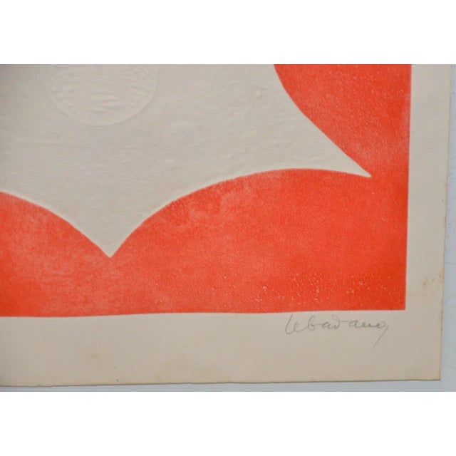 Paper Dang Lebadang Embossed Color Etching C.1970 For Sale - Image 7 of 8