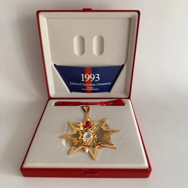 1990s Christmas Star Ornament from Georg Jensen, 1993 For Sale - Image 5 of 5