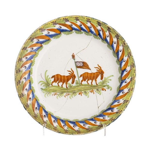19th Century Earthenware Plate For Sale - Image 6 of 6