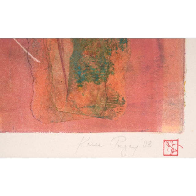 Paper 1980s "Land of Dreams" Monoprint by Karen Pugay For Sale - Image 7 of 9