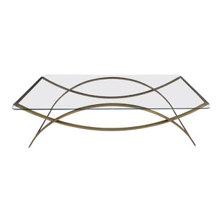1960s Italian Modern Brass Cocktail Table For Sale