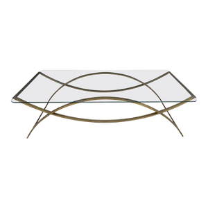 1960s Italian Modern Brass Cocktail Table