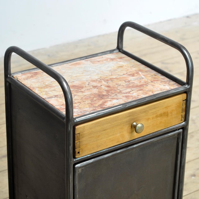 Nightstand with Marble Top, 1920s For Sale - Image 6 of 14