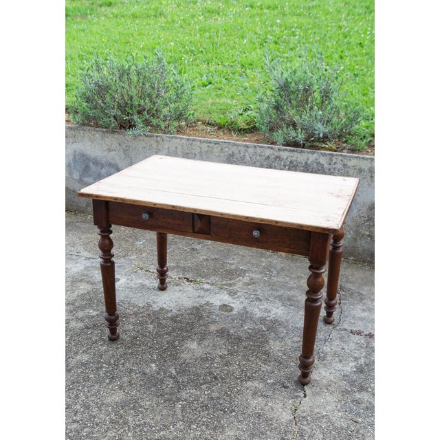 Antique Farmhouse Kitchen Table in Pine, France, 1880-1910 For Sale - Image 11 of 14