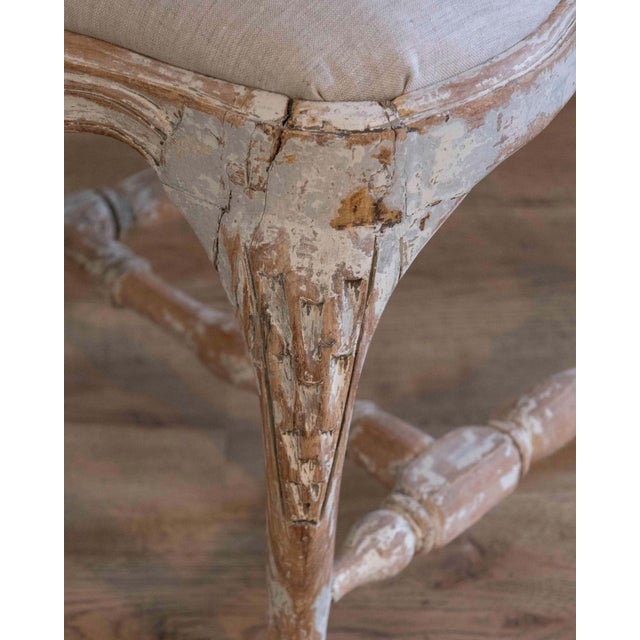 Swedish Rococo Chair from Stockholm with Scraped Original Paint, Circa 1760 For Sale - Image 9 of 10
