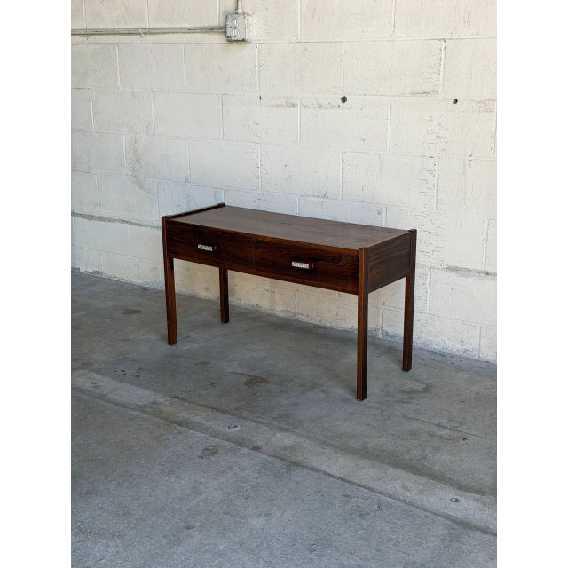 Rosewood Entry Table With Two Drawers Danish Mid-Century Modern 1960s For Sale - Image 10 of 10