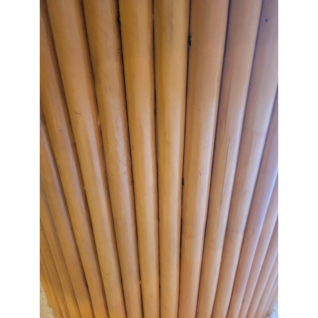 Vintage Bamboo Round Table With Glass Top For Sale - Image 10 of 10