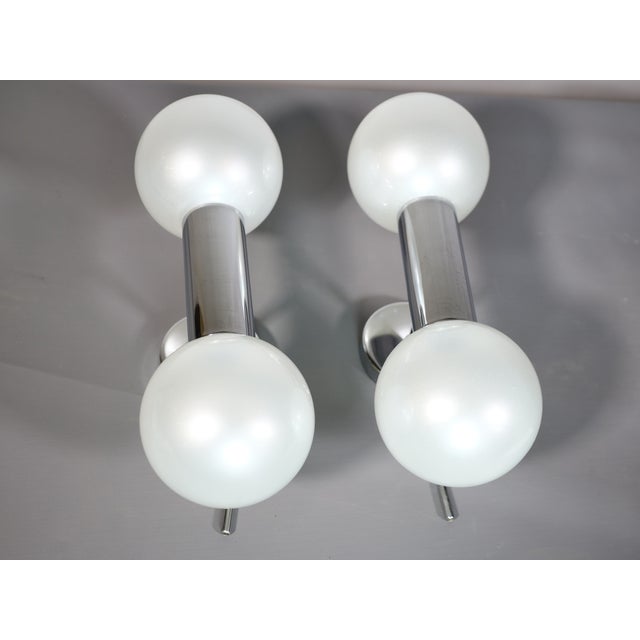 Space Age Chrome Wall Lights by Motoko Ishii for Staff, 1970s, Set of 2 For Sale - Image 10 of 13