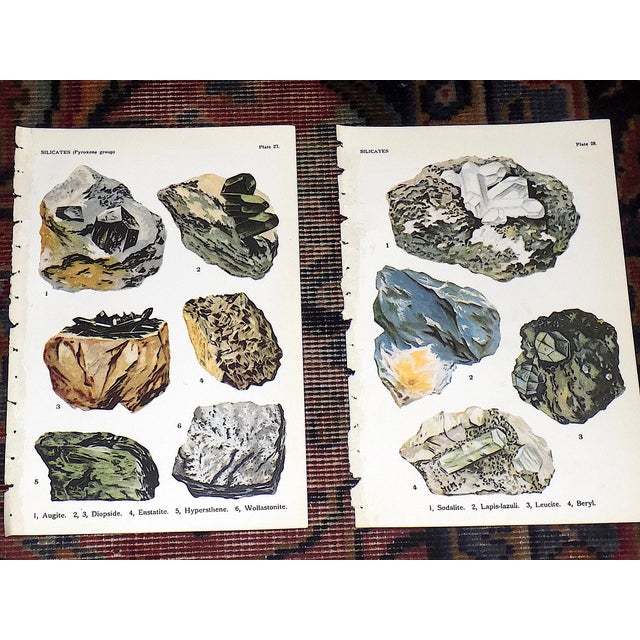Realism Authentic Antique 1916 Mineral Lithographs - Set of 12 For Sale - Image 3 of 8