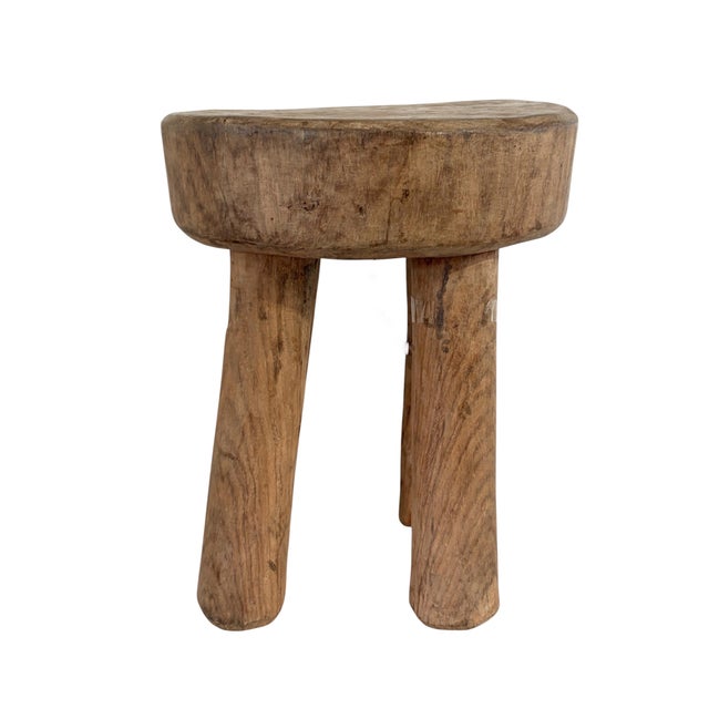 Vintage African Carved Wood Milk Stool Hehe Gogo People Tanzania 11.5" H For Sale - Image 4 of 9