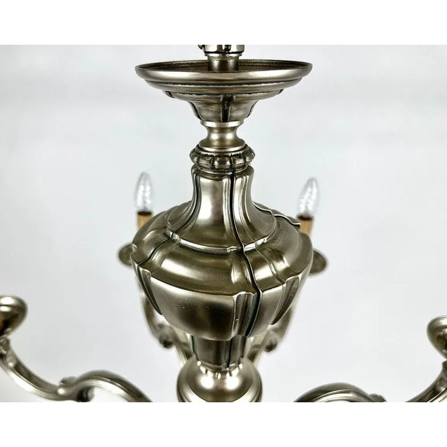Vintage Bronze Chandelier, Belgium, 1970s For Sale - Image 9 of 11