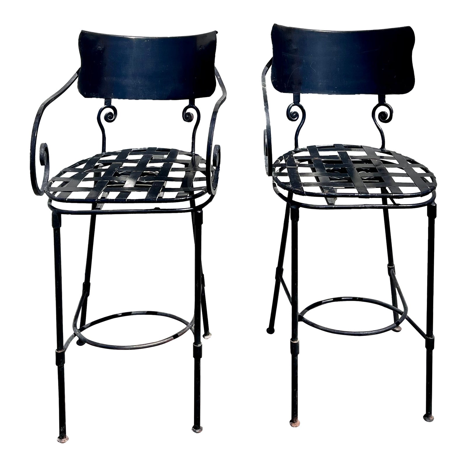 Hand Heavy Iron Spanish Revival Mexican Bar Stools Set of 2 Chairish