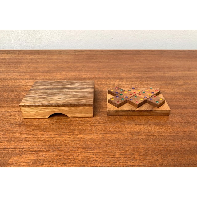 Mid-Century Scandinavian Teak Dice Game Toy Deco, 1960s For Sale - Image 6 of 13