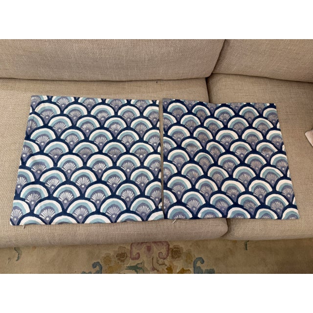 Design Plus Gallery presents the Kyoto Block Print Pillow Covers from Serena & Lily. These covers have a distinctive blue-...