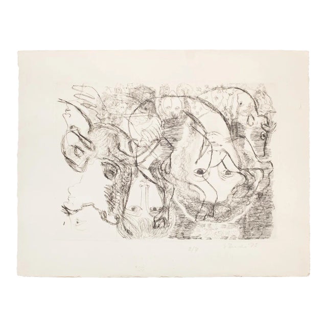 Gian Paolo Berto - Composition - Etching - 1975 For Sale