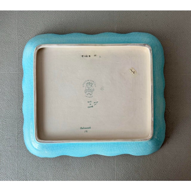 Art Deco Antique French Earthenware Tray by Émaux De Longwy France For Sale - Image 3 of 4