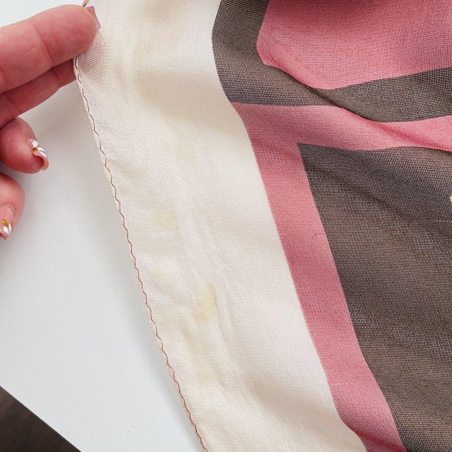 Aquascutum Red Printed 100% Silk Scarf | Chairish