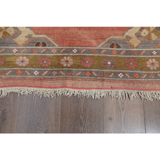 1970s Vintage Persian Handmade Wool Cotton Red Area Rug For Sale In San Francisco - Image 6 of 11