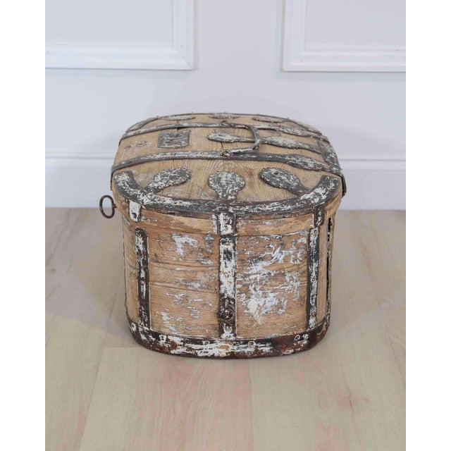 Swedish 19th Century Scraped Pine Strong Box For Sale - Image 4 of 8