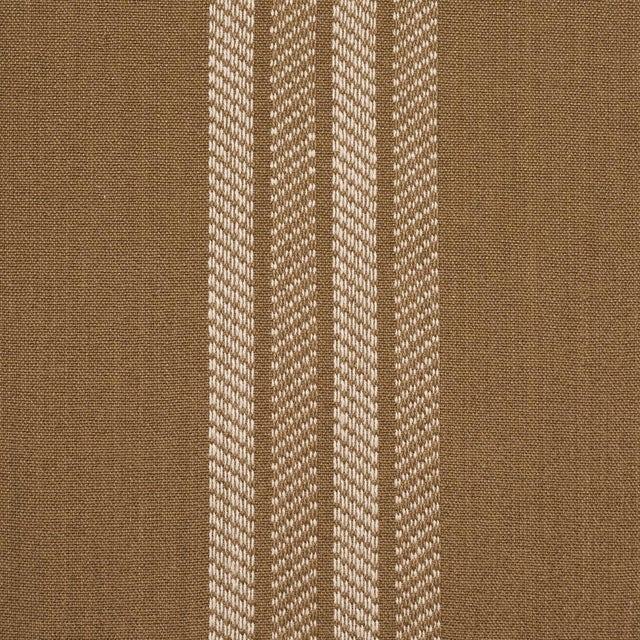 Schumacher Schumacher Nor Stripe Fabric In Ochre For Sale - Image 4 of 5