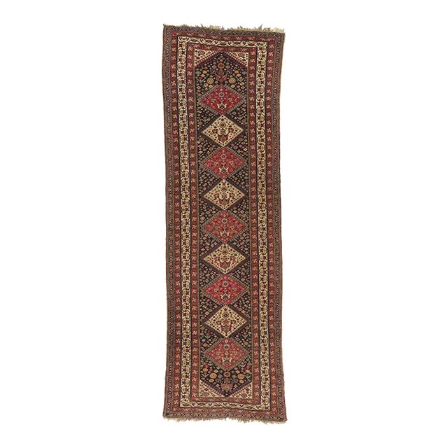 Early 20th Century Antique Persian Shiraz Rug Runner, 03'03 X 10'11 For Sale