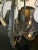 2010s Contemporary Currey & Company Italian Style Astrolabe Glass Light Fixture Chandelier For Sale - Image 5 of 10