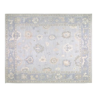 Turkish Oushak Hand Knotted Wool Rug, 11'10"x14'9" For Sale