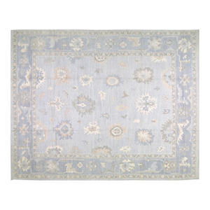Turkish Oushak Hand Knotted Wool Rug, 11'10"x14'9"