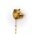 This is a beautifully articulated 14k gold stickpin, circa 1880-1890. It features the profile of a wild boar, hand-...
