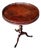 Vintage Mahogany Pierced Gallery Drum Table | Georgian Federal Accent Table | Grand-Millennial Side For Sale