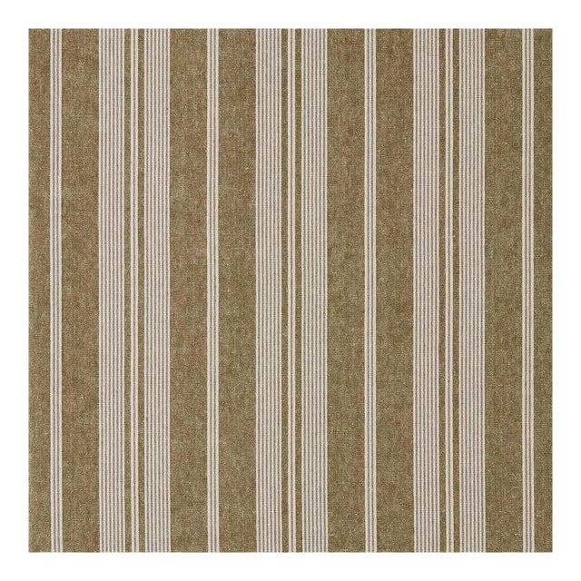 Sanderson Amberley Stripe Fabric in Meadow Moss - a sample For Sale